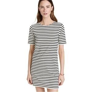 NWT Kule Striped Short Sleeve Crewneck Cotton Mini Dress Large